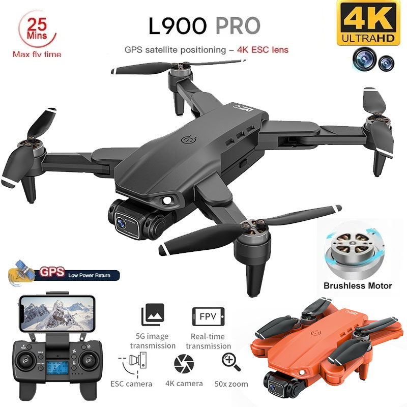 Drone Camera Night Vision - L900 Pro GPS Drone 4K profesyonel