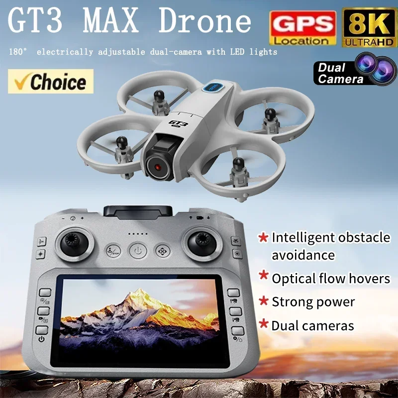 Drone Camera Night Vision - 2026 YENİ GT3 Mini LED'li Katlanabilir