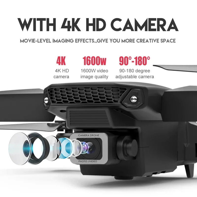 E88 Pro Akıllı Katlanabilir Dr - Drone Camera Night Vision incelemesi ve fiyatı