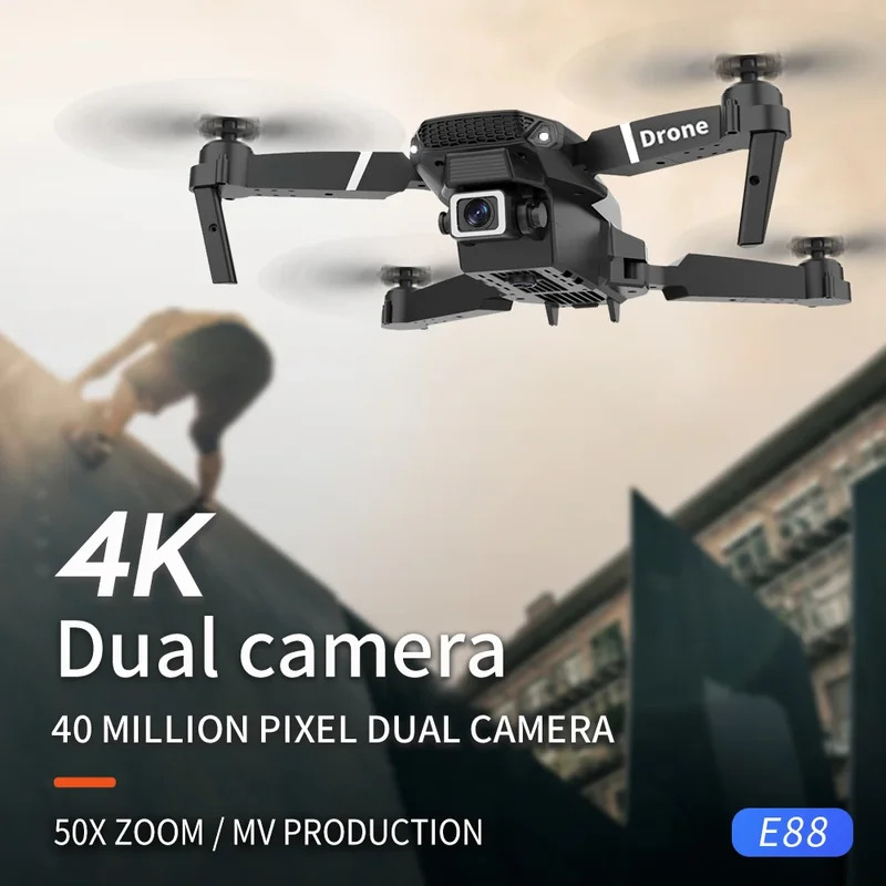 E88 Pro Akıllı Katlanabilir Dr - Drone Camera Night Vision incelemesi ve fiyatı