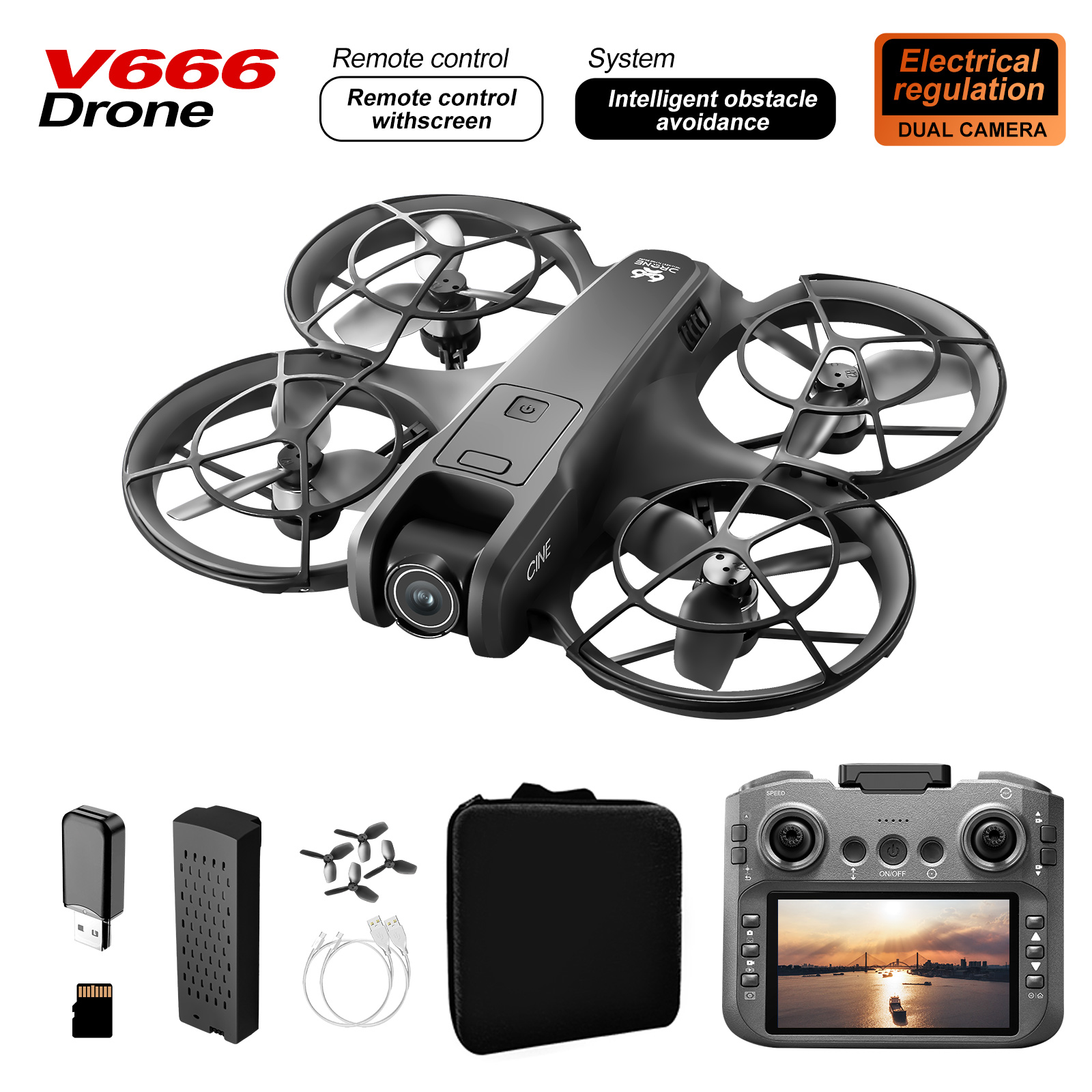 Yeni V666 Mini Drone 4K Profes - Drone Camera Mount incelemesi ve fiyatı
